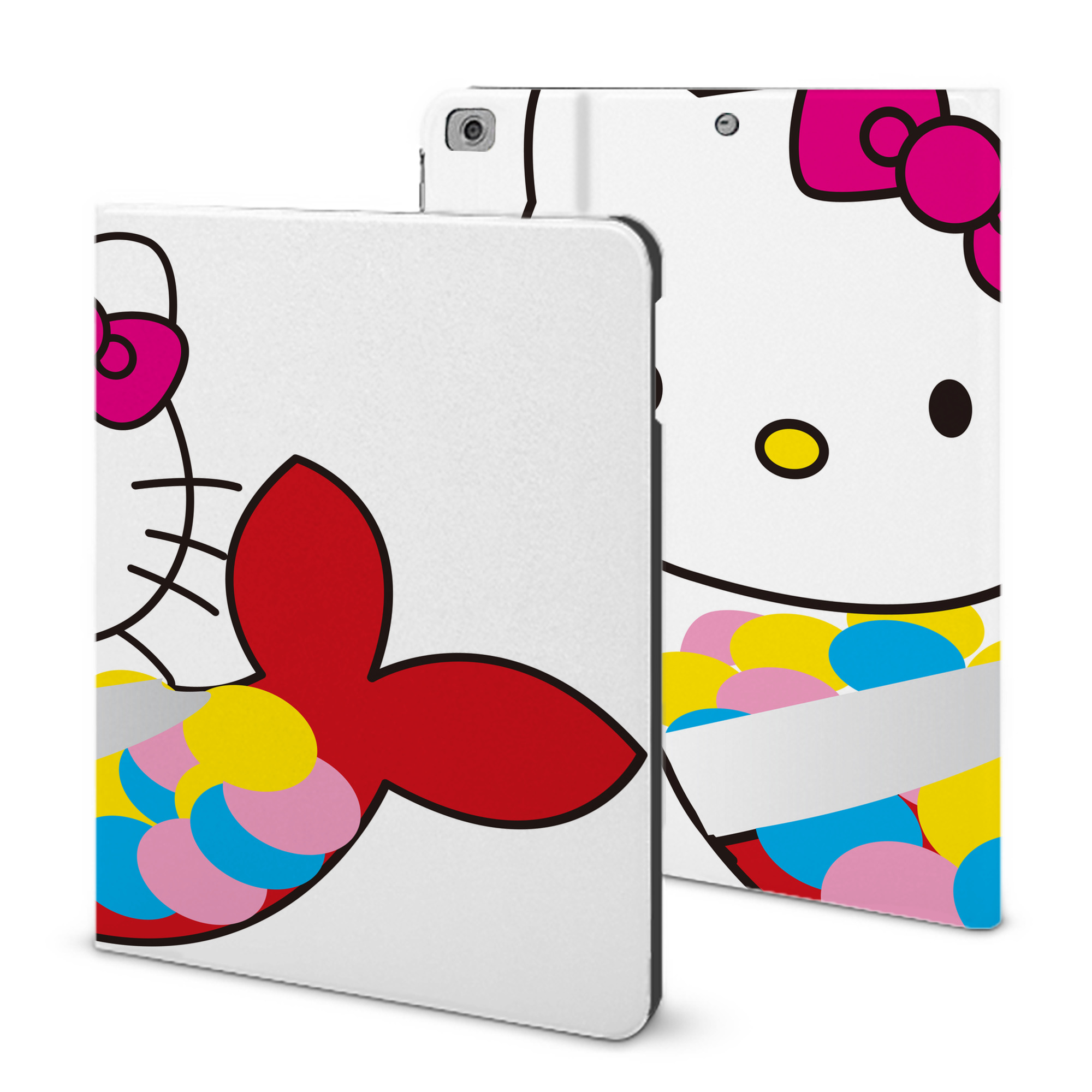 （画像用） Hello Kitty ハローキティ IPad ケース ブック型 PUレザー TPU 耐衝撃 軽量 薄型 ペン収納なし 全面保護 IPad 各モデル対応